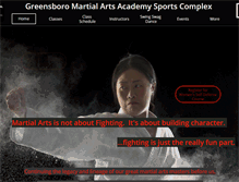 Tablet Screenshot of greensboromartialartsacademy.com
